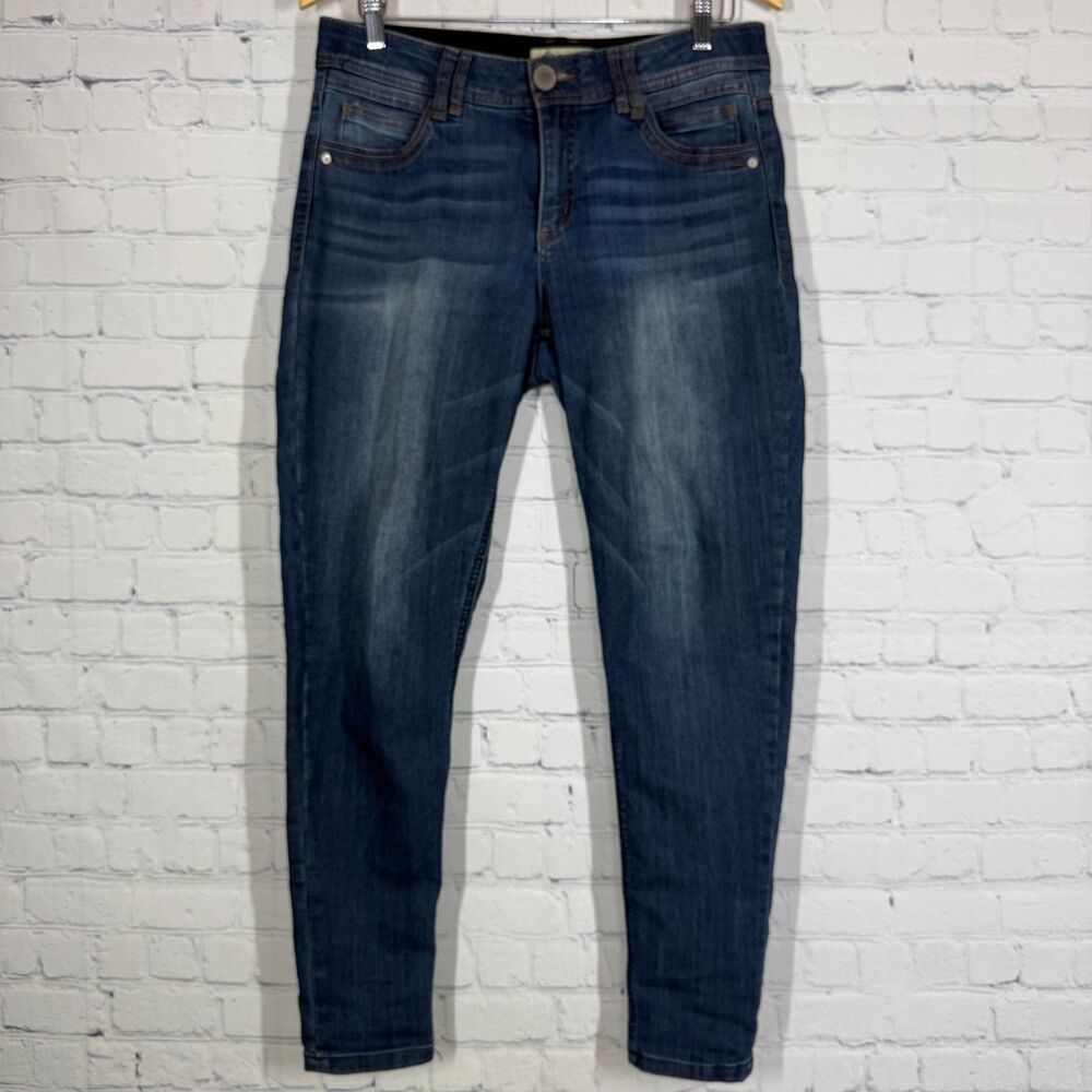 Democracy Ab Solution Jeans Womens 8 Dark Wash Skinny Stretch High Rise Denim - Picture 2 of 16